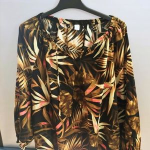 Tropical peasant blouse